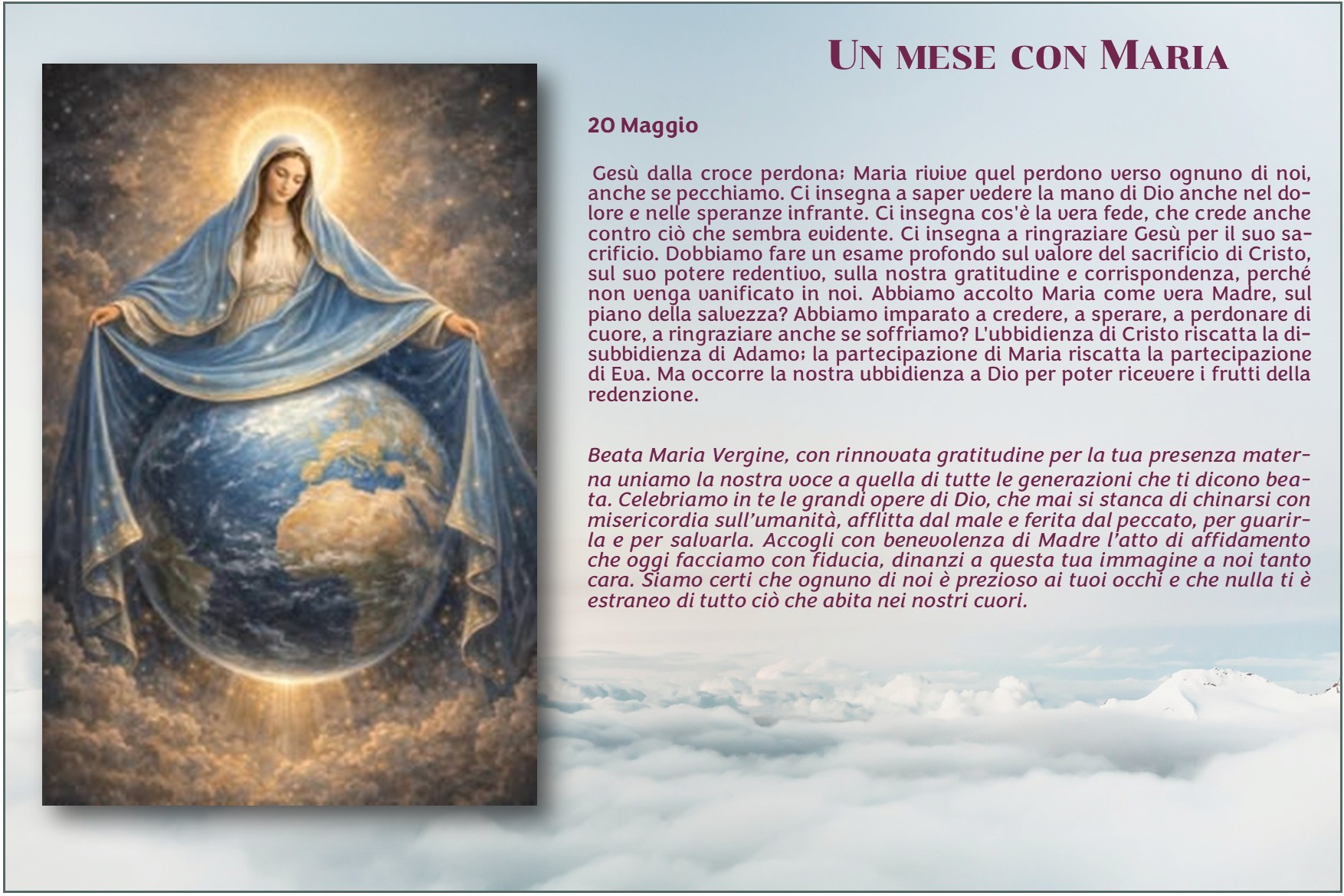 Maria 2026 20 maggio