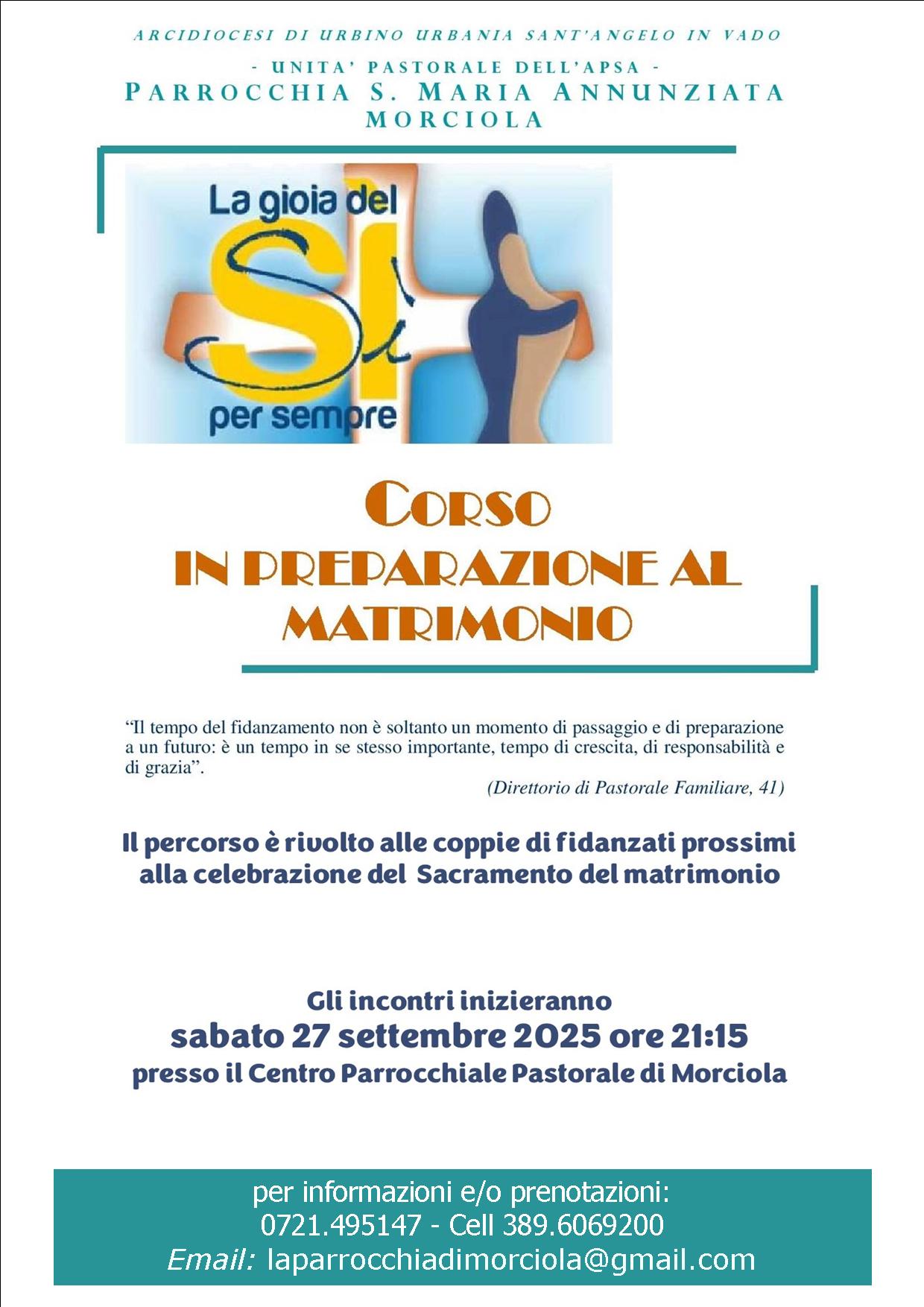 locandina corso fidanzati 2025