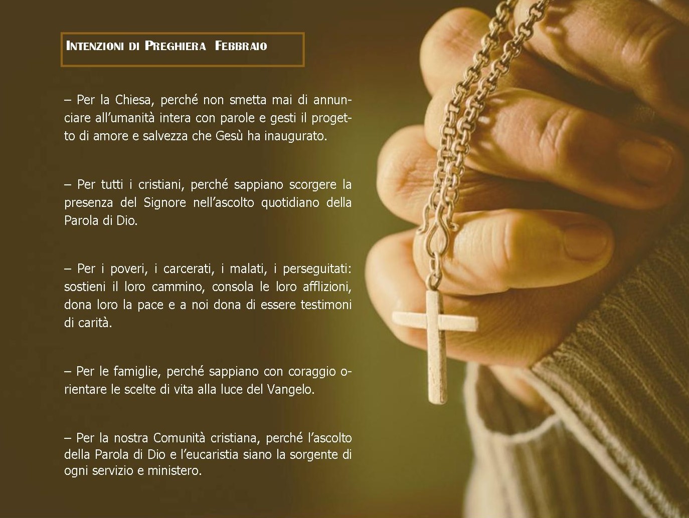 nuova intenzione di preghiera