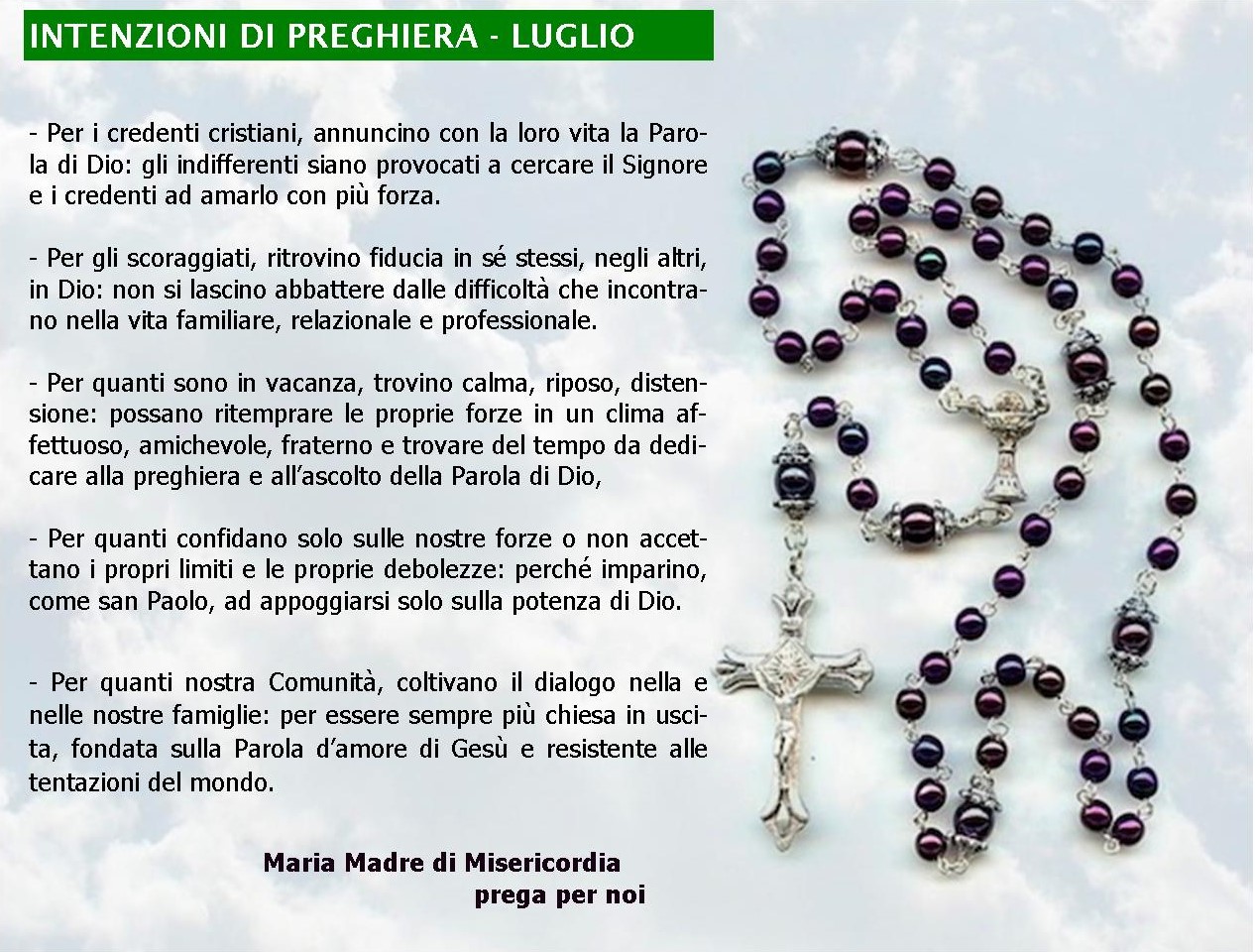 post preghiera per siti luglio