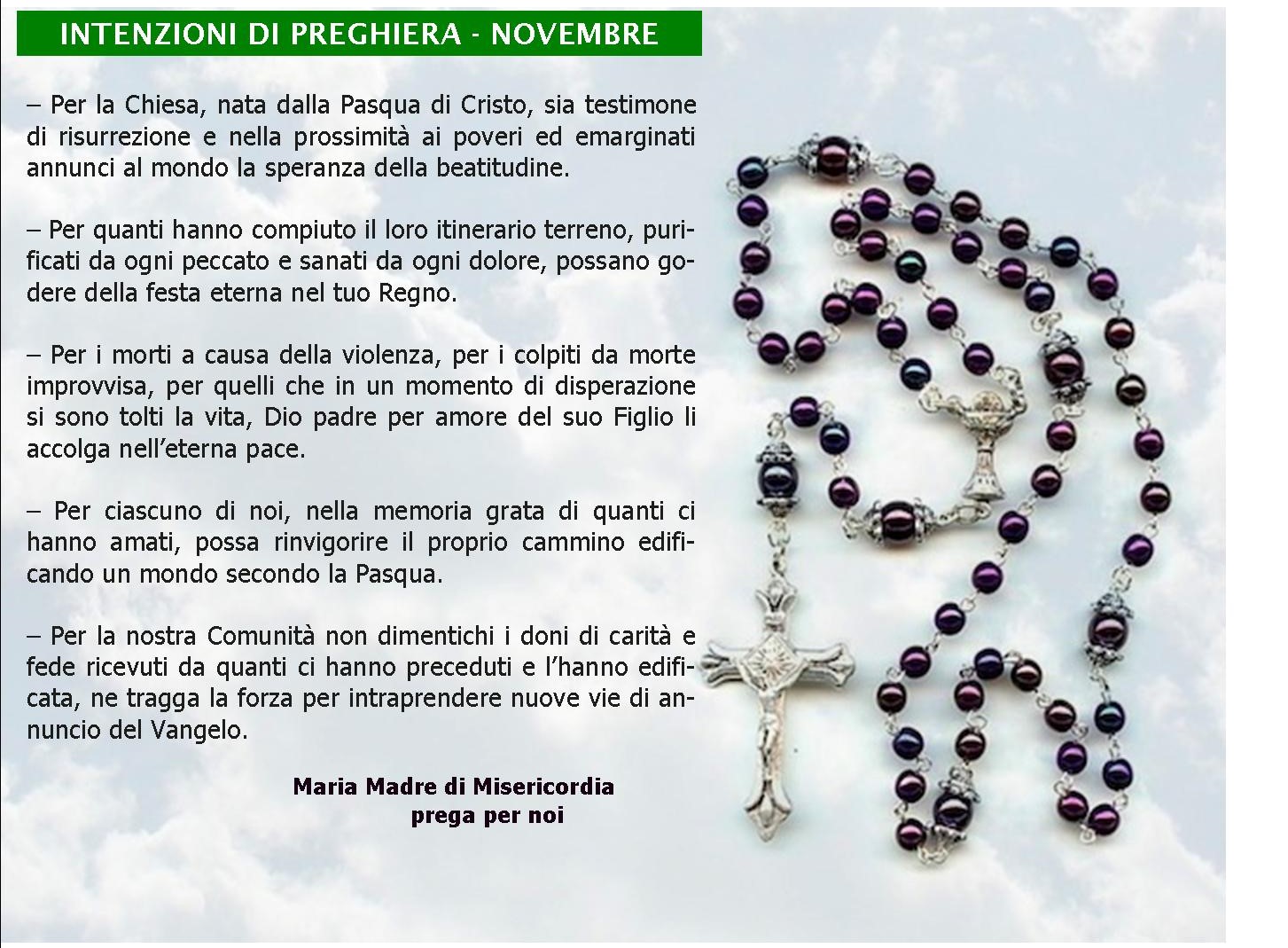 post preghiera per siti novembre