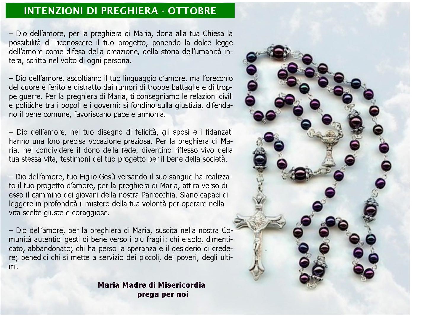 post preghiera per siti ottobre